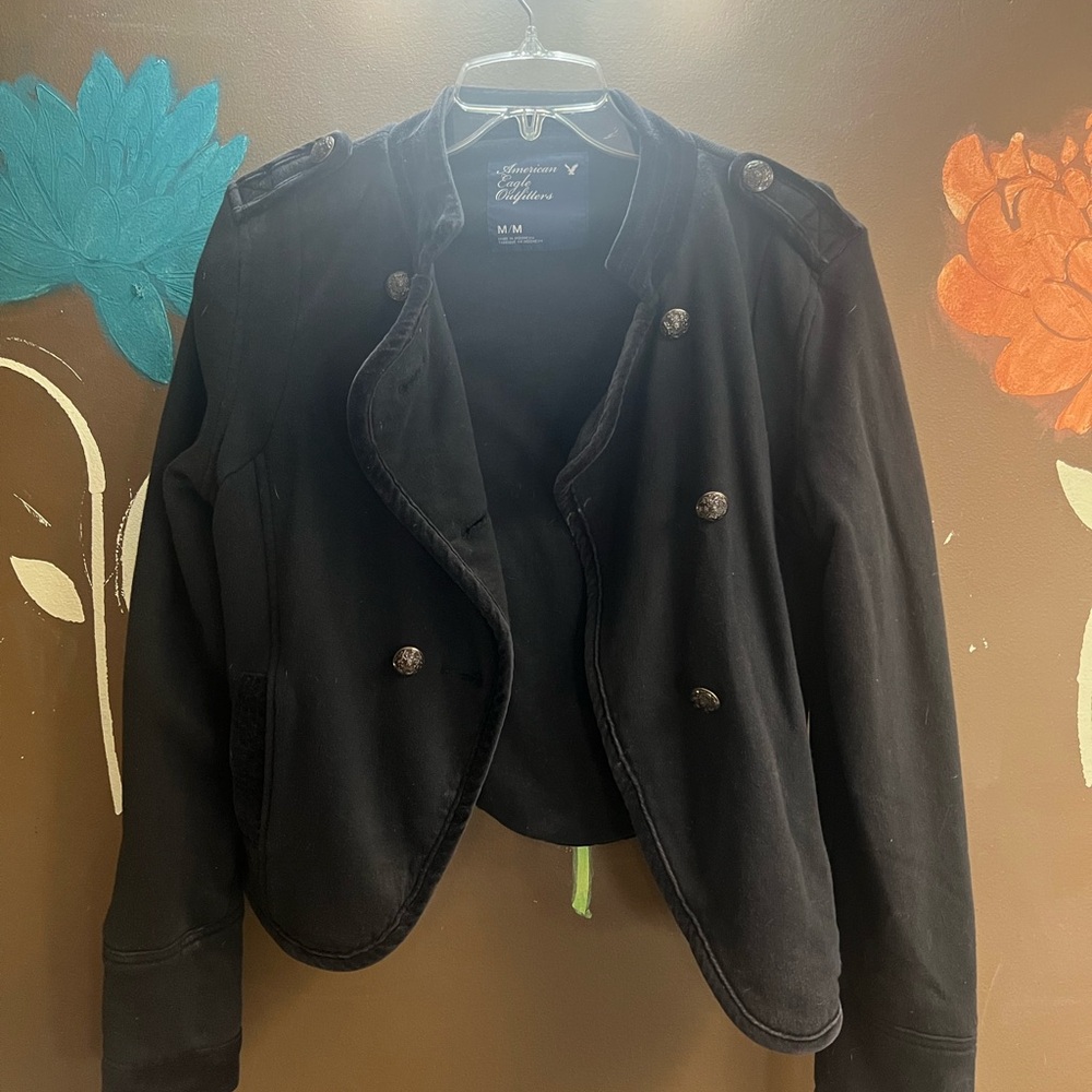 American Eagle Outfitters Black Blazer with Wide Lapels